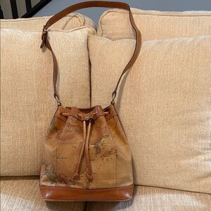 Tan Leather Bucket Bag